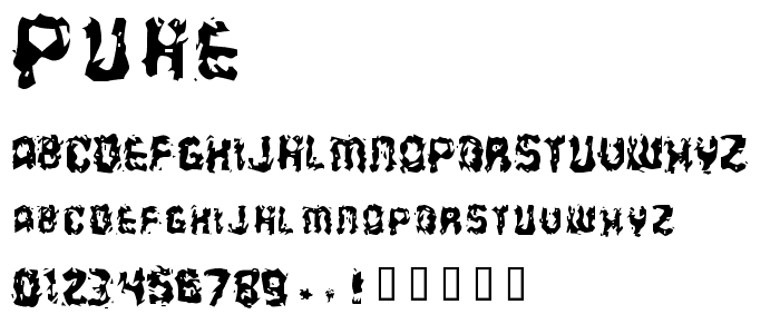 Puke font