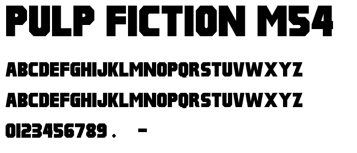 Pulp Fiction M54 font