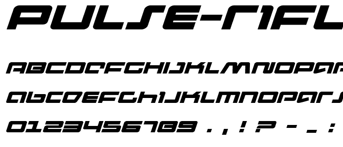 Pulse Rifle Expanded Italic font