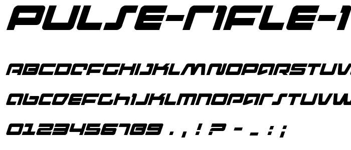 Pulse Rifle Italic font