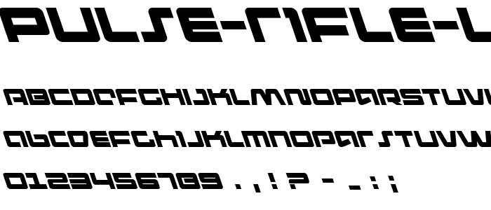 Pulse Rifle Leftalic font