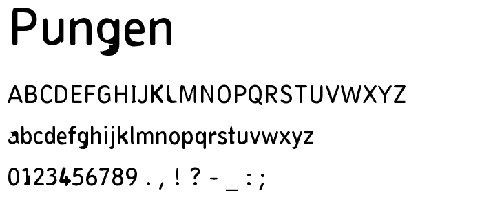 Pungen font