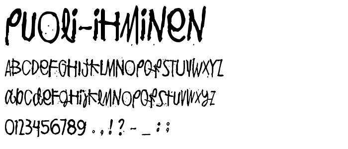 Puoli-ihminen font