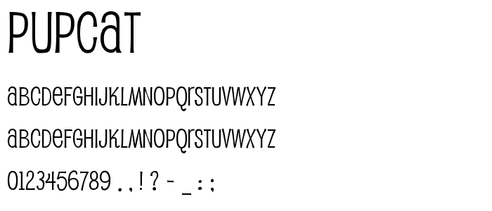 Pupcat font