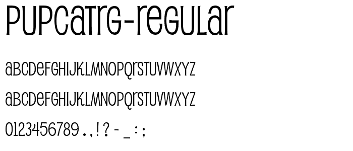 PupcatRg-Regular font