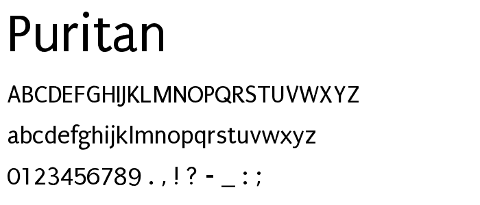 Puritan font