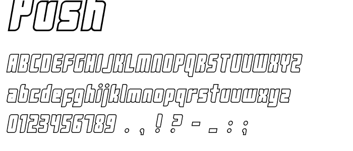 Push font