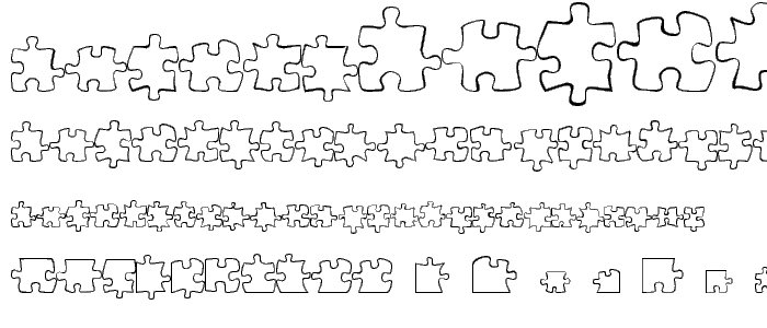 Puzzled font