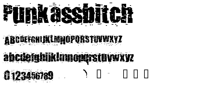 pUNKASSBITCH font