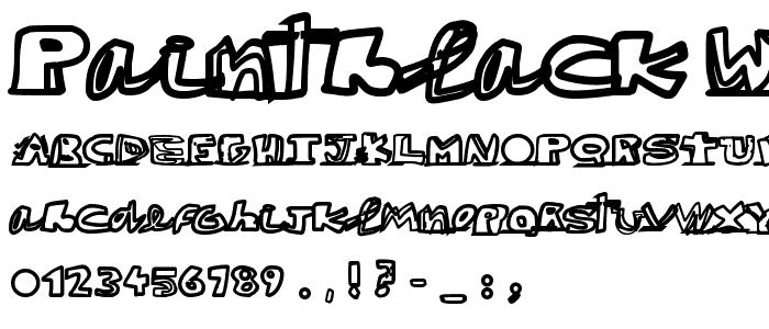 paintblack white font