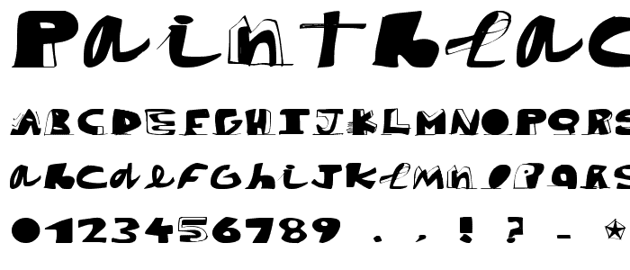 paintblack font