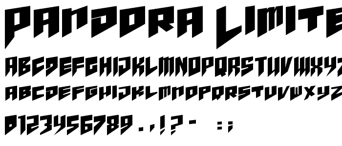 pandora limiter font