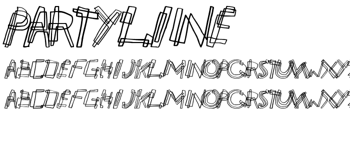 partyline font