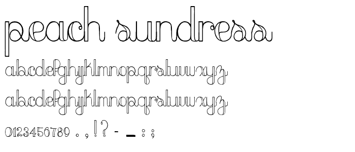 peach sundress _ font