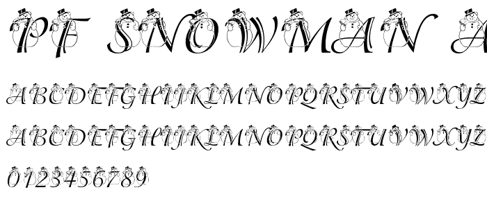 pf_snowman_adorable font