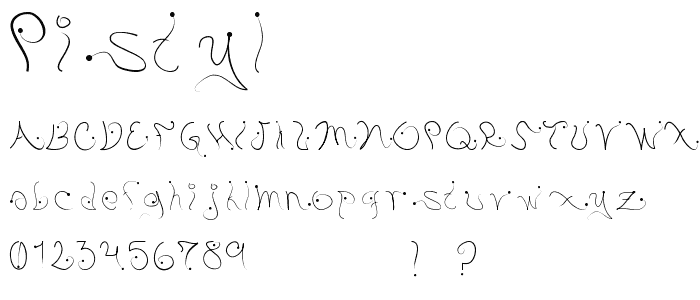 pistyl font