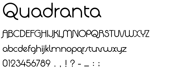 Quadranta font