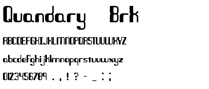 Quandary -BRK- font