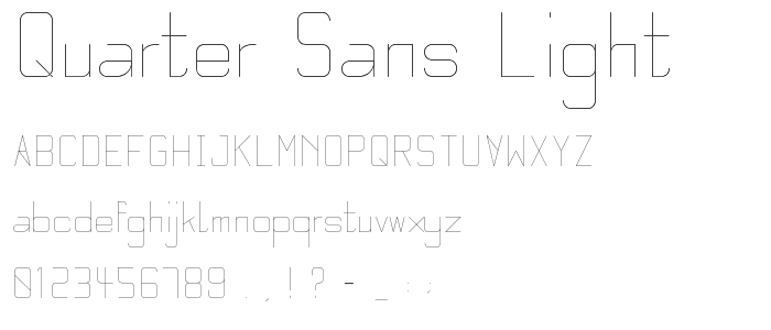 Quarter Sans Light font