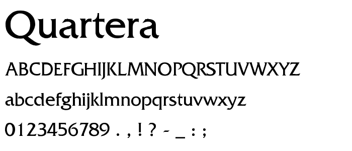 Quartera font