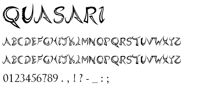 Quasari font