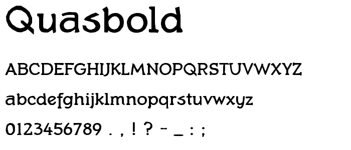 Quasbold font