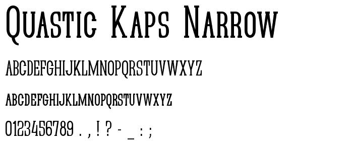 Quastic Kaps Narrow font