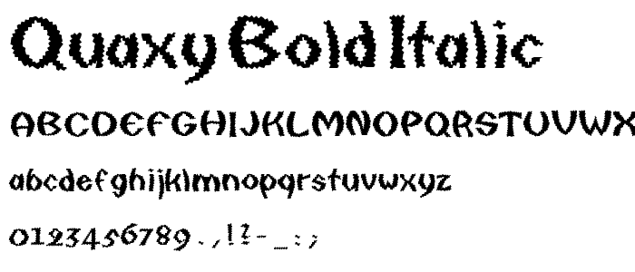 Quaxy Bold Italic font