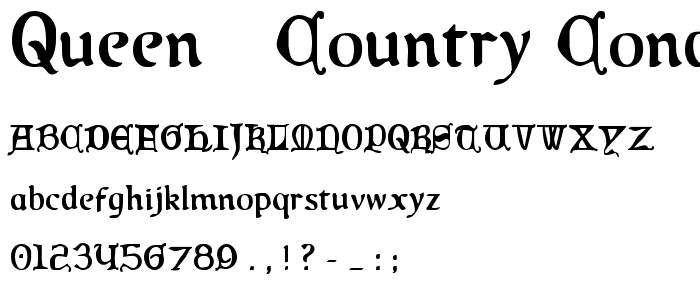 Queen & Country Condensed font