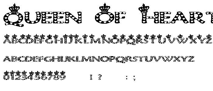 Queen of Hearts font