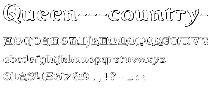 Queen  Country 3D font