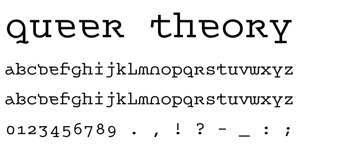 Queer Theory font