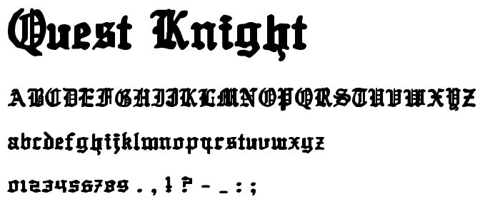 Quest Knight font