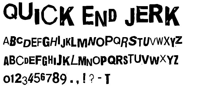 Quick End Jerk font