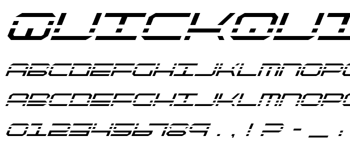 QuickQuick Italic font