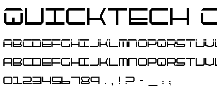 QuickTech Condensed font