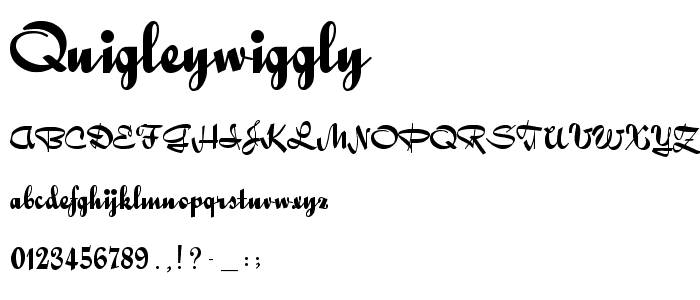 QuigleyWiggly font