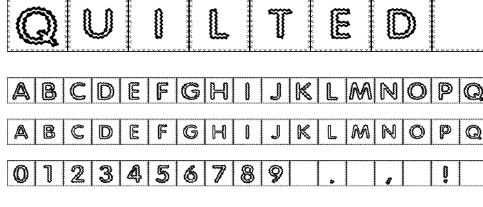 Quilted Indian font