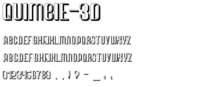 Quimbie 3D font