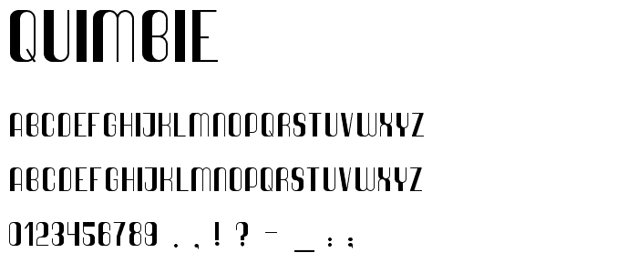 Quimbie font