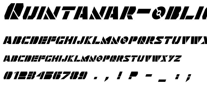 Quintanar Oblique font