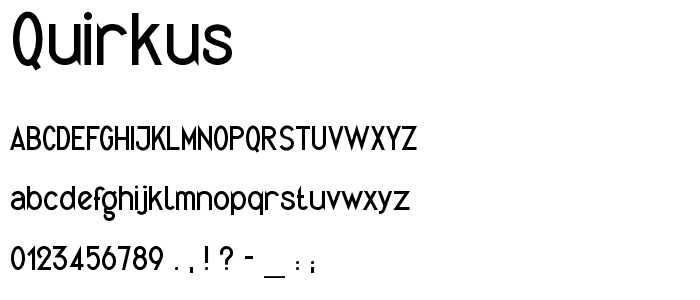 Quirkus font