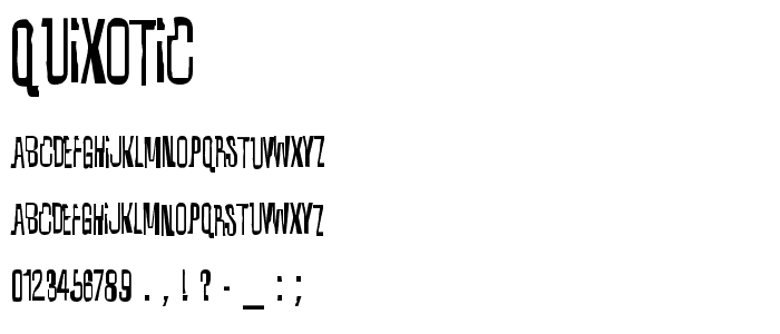 Quixotic font