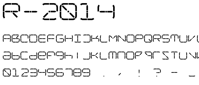 R-2014 font