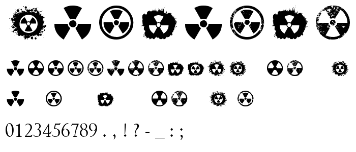 RADIATION font