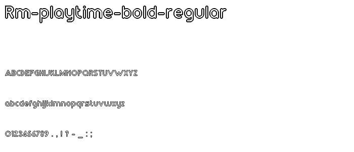 RM Playtime bold Regular font