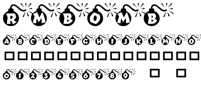 RMBomb font