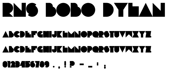 RNS Bobo Dylan font