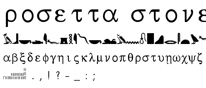 ROSETTA STONE font