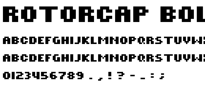 ROTORcap Bold font